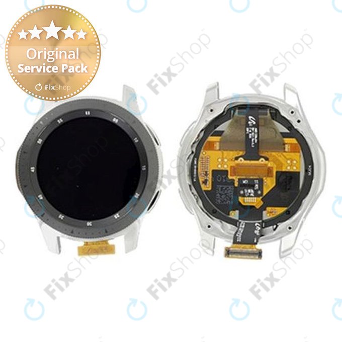 Samsung Galaxy Watch 46 mm R800 - LCD zaslon + zaslon osjetljiv na dodir + okvir (crni) - GH97-22504A Originalni servisni paket