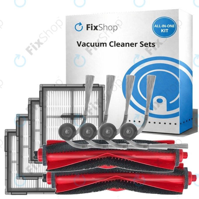 Set rezervnih dijelova za Xiaomi Roborock Q10 VF, Q10 VF+, S8 Pro, S8 Pro Plus (2x Glavna četka, 4x Filter, 4x Bočna četka)