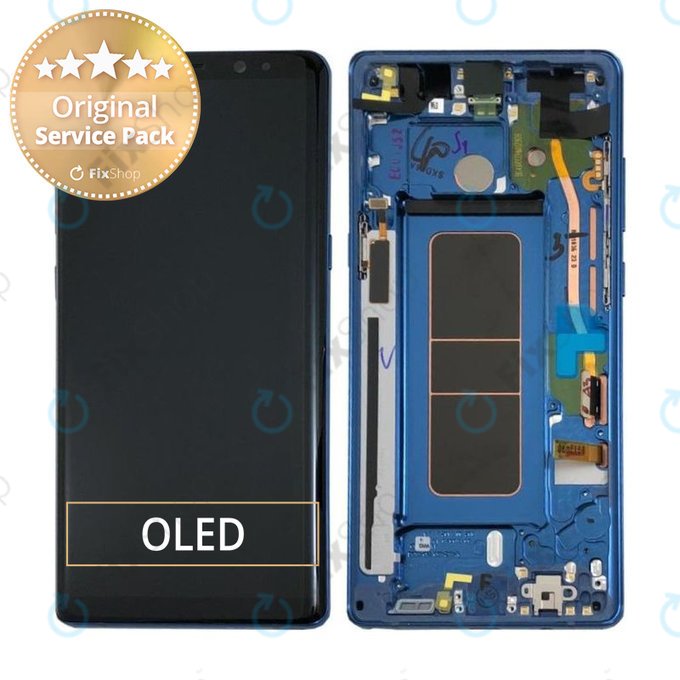 Samsung Galaxy Note 8 N950F - LCD zaslon + zaslon osjetljiv na dodir + okvir (Deep Sea Blue) - GH97-21065B, GH97-21066B Originalni servisni paket