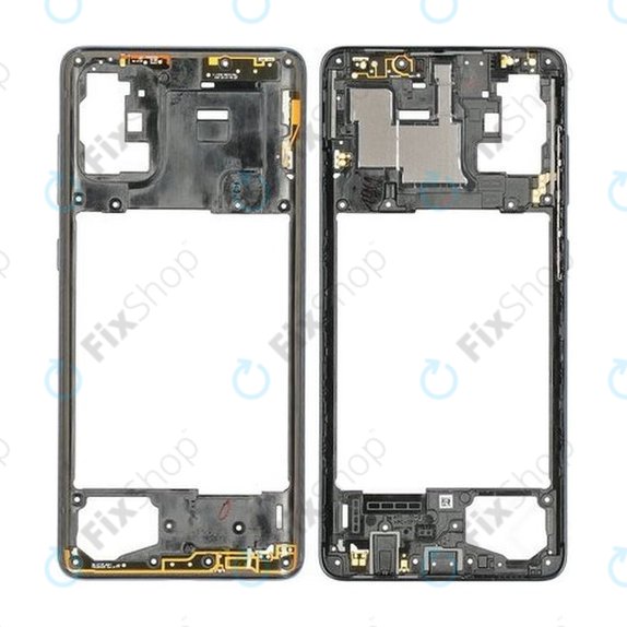 Samsung Galaxy A71 A715F - Srednji okvir (Prism Crush Black) - GH98-44756A Originalni servisni paket