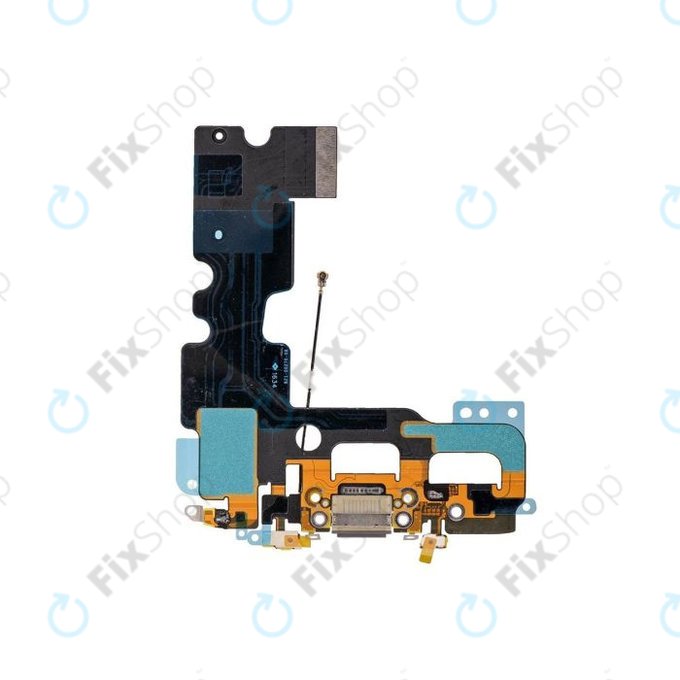 Apple iPhone 7 - Konektor za punjenje + savitljivi kabel (crni)