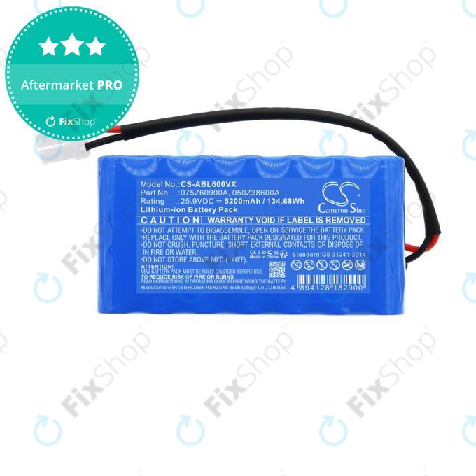 Baterija za Wiper i130S, Ambrogio Twenty Elite, 5200mAh, Li-Ion, 25.9V, 075Z60900A, HQ