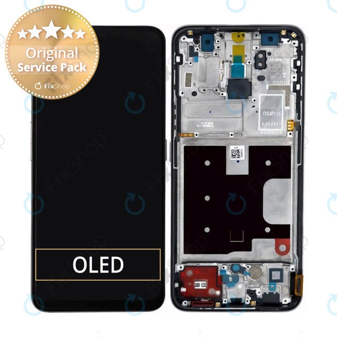 Oppo Reno 2 Z - LCD zaslon + staklo osjetljivo na dodir + okvir - REF-OPPOR2Z01BF Originalni servisni paket