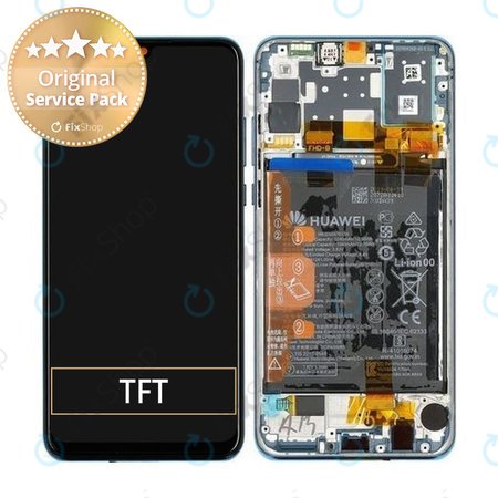 Huawei P30 Lite - LCD zaslon + zaslon osjetljiv na dodir + okvir + baterija (paun plava) - 02353FQE, 02353DQS