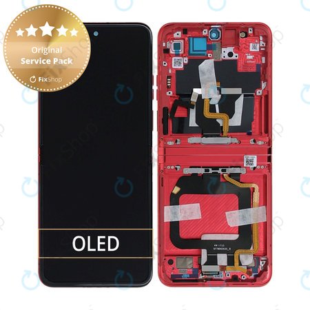 Motorola Razr 40 Ultra - LCD zaslon + zaslon osjetljiv na dodir + okvir (Viva Magenta) - 5D68C22598 Genuine Service Pack