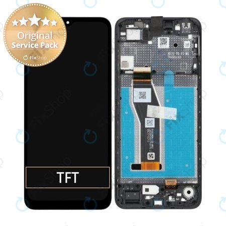 Motorola Moto E13 - LCD zaslon + zaslon osjetljiv na dodir + okvir (Cosmic Black) - 5D68C22340 Originalni servisni paket
