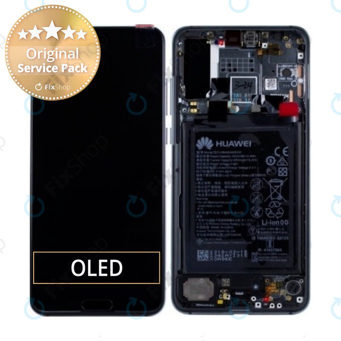 Huawei P20 Pro CLT-L29, CLT-L09 - LCD zaslon + zaslon osjetljiv na dodir + okvir + baterija (ponoćno plava) - 02351WTP
