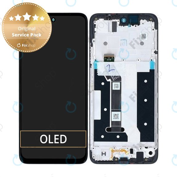 Motorola Moto G35 5G - LCD zaslon + zaslon osjetljiv na dodir + okvir (Black) - 5D68C28856 Genuine Service Pack
