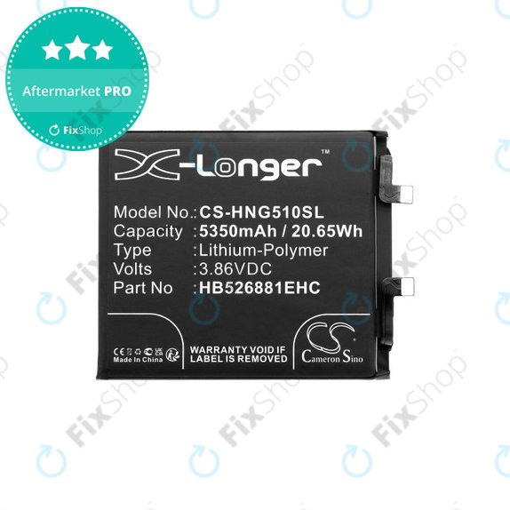 Baterija za Honor Magic 5 Pro, 5350mAh, Li-Pol, 3.86V, HB526881EHC, HQ