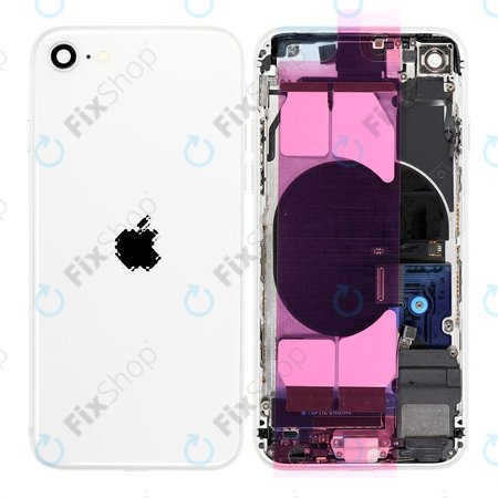 Apple iPhone SE (2. generacija 2020.) - Stražnje Maska s malim dijelovima (bijelo)