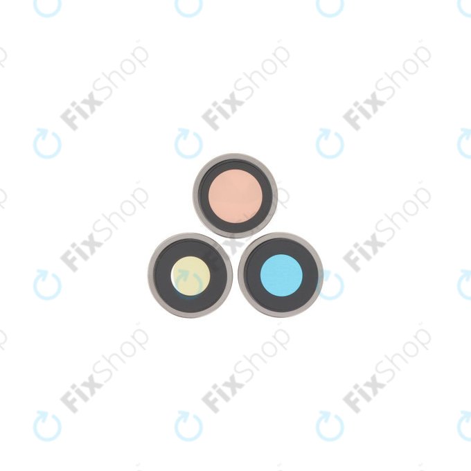 Apple iPhone 16 Pro, 16 Pro Max - Staklo zadnje kamere s okvirom (Natural Titanium) - 3 kom