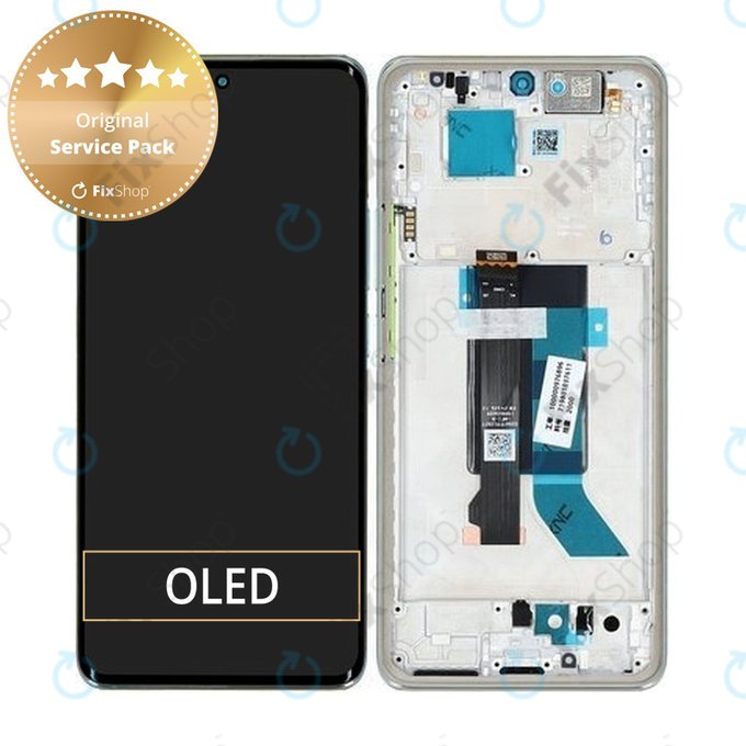 Xiaomi Redmi Note 14 Pro 5G 24090RA29G - LCD zaslon + zaslon osjetljiv na dodir + okvir (Coral Green) - 56002500O1600 Genuine Service Pack