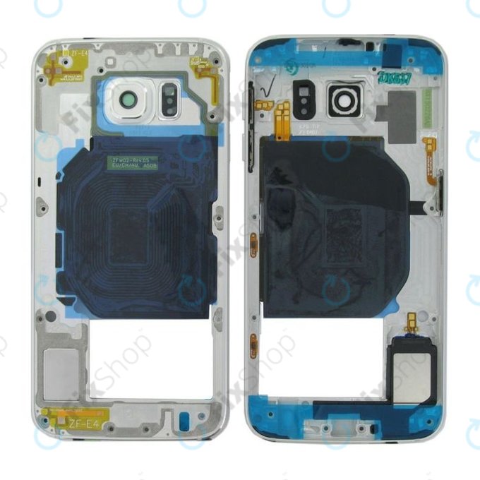 Samsung Galaxy S6 G920F - Srednji okvir (bijeli) - GH96-08583B originalni servisni paket