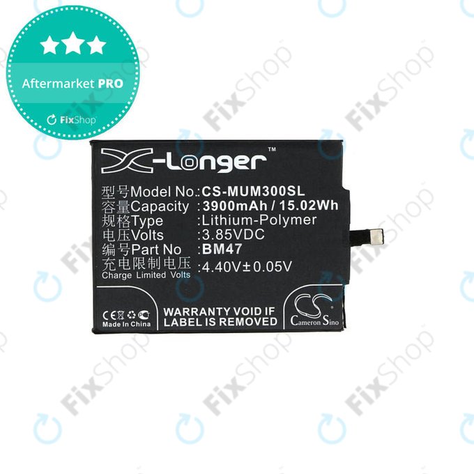 Xiaomi Redmi 3, 3S, 3 Pro, 4X - Baterija BM47 3900mAh HQ