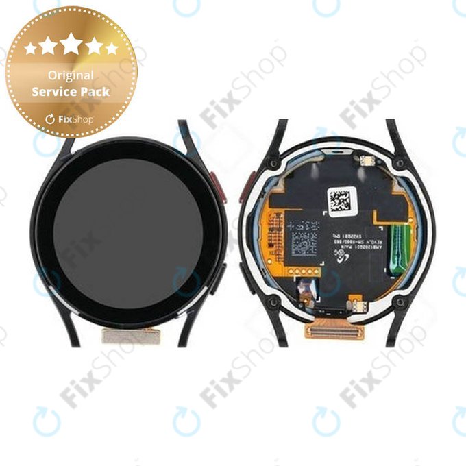 Samsung Galaxy Watch 4 40 mm R865 - LCD zaslon + zaslon osjetljiv na dodir + okvir (crni) - GH82-28815A Originalni servisni paket