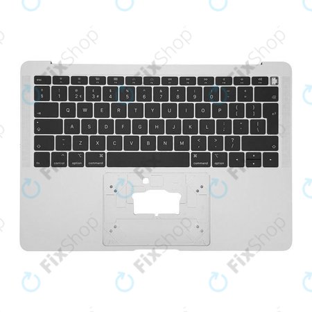 Apple MacBook Air 13" A1932 (2018 - 2019) - Gornji okvir tipkovnice + tipkovnica UK (srebrna)