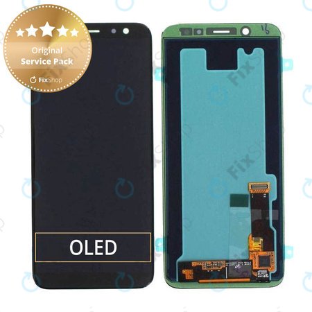 Samsung Galaxy A6 A600F (2018) - LCD zaslon + zaslon osjetljiv na dodir (crni) - GH97-21897A, GH97-21898A Originalni servisni paket