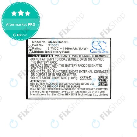 Baterija za Navon Mizu D455, 1460mAh, Li-Ion, 3.7V, G13001, HQ