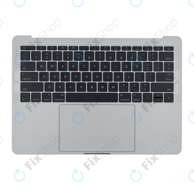 Apple MacBook Pro 13" A1708 (kasno 2016. - Sredina 2017.) - Gornji okvir tipkovnice + tipkovnica US + mikrofon + trackpad + zvučnici (srebrni)