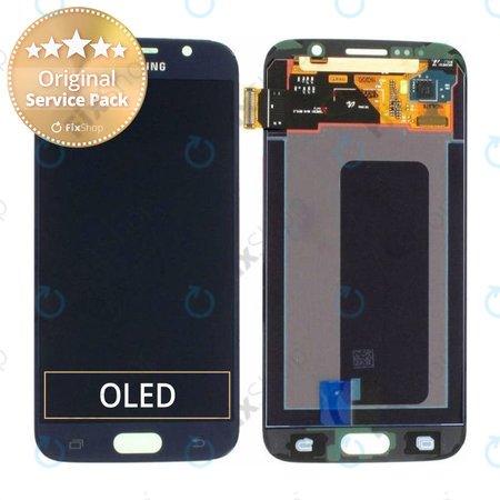 Samsung Galaxy S6 G920F - LCD zaslon + zaslon osjetljiv na dodir (crni safir) - GH97-17260A Originalni servisni paket