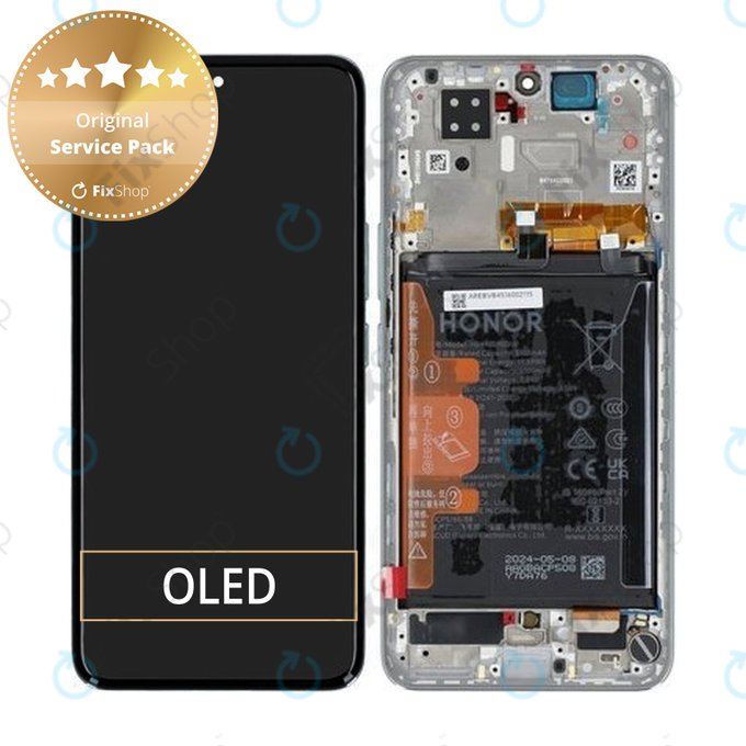 Honor 200 - LCD zaslon + zaslon osjetljiv na dodir + okvir + baterija (Emerald Green) - 0235AKHW Genuine Service Pack