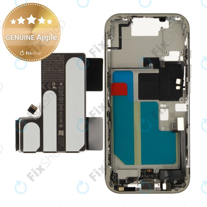 Srednji okvir s baterijom za iPhone 16 Pro | White Titanium | ZD076-00690 | Genuine Apple