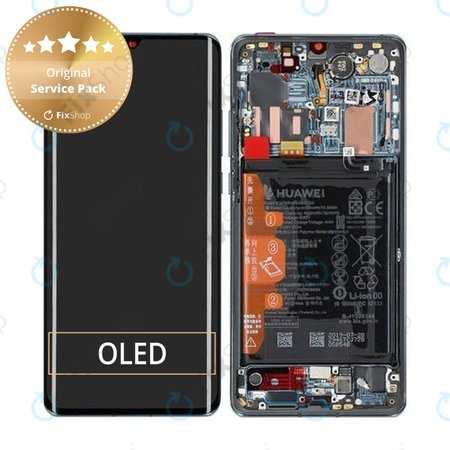 Huawei P30 Pro - LCD zaslon + zaslon osjetljiv na dodir + okvir + baterija (Mystic Blue) - 02353DGJ