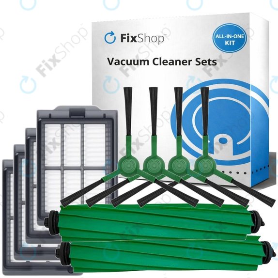 Set rezervnih dijelova za iRobot Roomba Plus 405 Combo, 505 Combo (2x Glavna četka, 4x Filter, 4x Bočna četka)