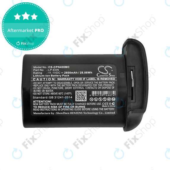 Baterija za Canon 1D Mark 3, EOS-1D MarkIII, Mr-14ex, 2600mAh, Li-Ion, 11.1V, LP-E4N, HQ