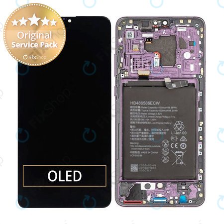 Huawei Mate 30 - LCD zaslon + zaslon osjetljiv na dodir + okvir + baterija (Cosmic Purple) - 02353EEK