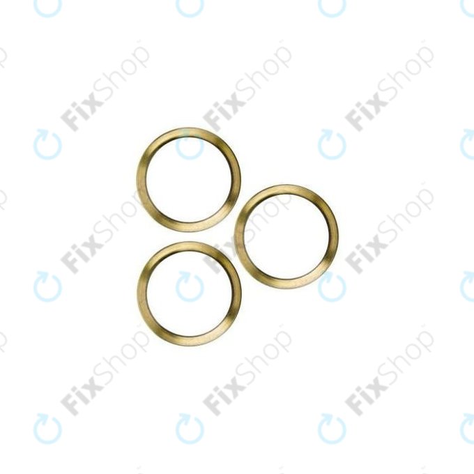 Apple iPhone 12 Pro - Okvir stražnje leće kamere (zlatni) - 3 kom