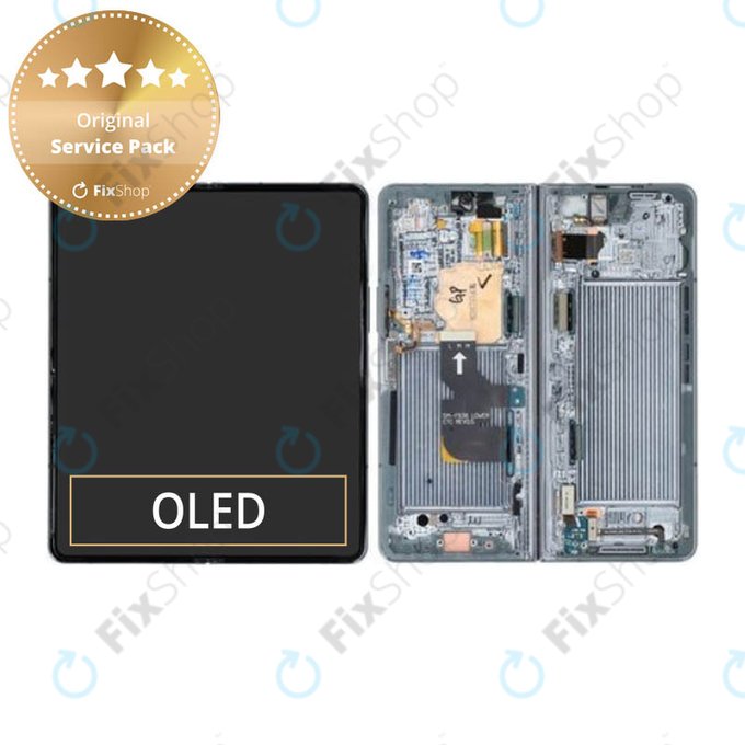 Samsung Galaxy Z Fold 4 F936B - LCD zaslon + zaslon osjetljiv na dodir + okvir (Graygreen) - GH82-29461B, GH82-29462B Genuine Service Pack