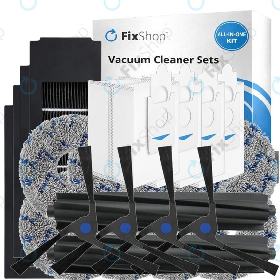 Set rezervnih dijelova za Ecovacs Deebot X2 Omni (2x Glavna četka, 4x Filter, 4x Bočna četka, 8x Krpa za brisanje, 4x Vrećica za prašinu)