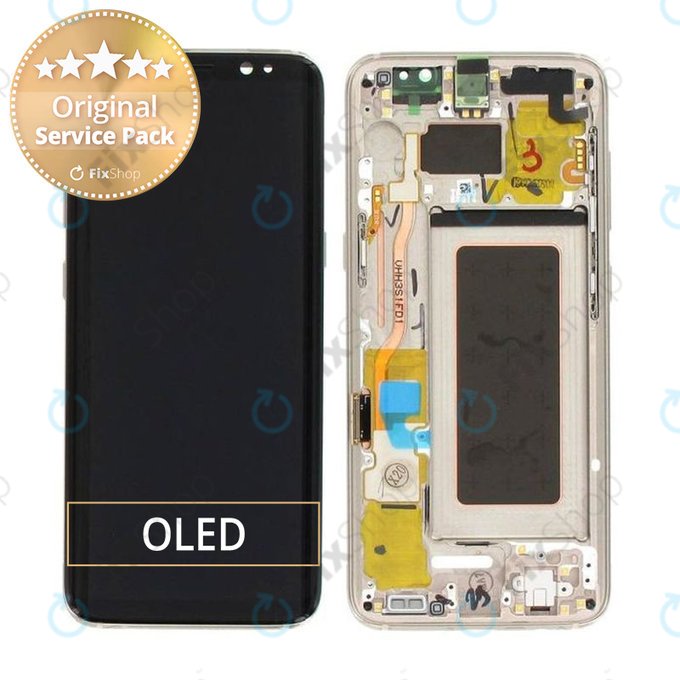 Samsung Galaxy S8 G950F - LCD zaslon + zaslon osjetljiv na dodir + okvir (javorovo zlato) - GH97-20457F, GH97-20473F, GH97-20458F, GH97-20629F Originalni servisni paket