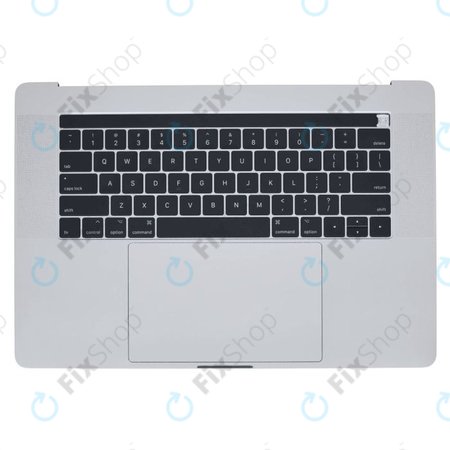 Apple MacBook Pro 15" A1707 (kasno 2016. - Sredina 2017.) - Gornji okvir tipkovnice + tipkovnica US + mikrofon + trackpad + zvučnici (srebrni)