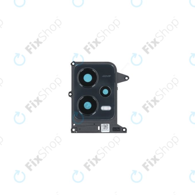 Xiaomi Redmi Note 12 5G - Leća stražnje kamere + okvir (oniks siva) - Originalni servisni paket