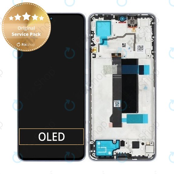 Xiaomi Redmi Note 13 Pro 5G 2312DRA50C - LCD zaslon + zaslon osjetljiv na dodir + okvir (Aurora Purple) - 5600030N1600 Genuine Service Pack