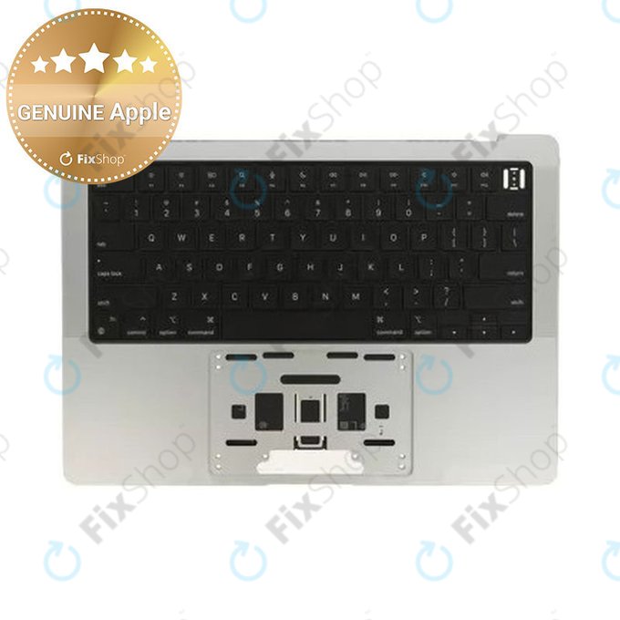 Gornji okvir tipkovnice za MacBook Pro 14", A2442 (2021), A2779 (2023), s US tipkovnicom i baterijom, Silver, 661-32211, Genuine Apple