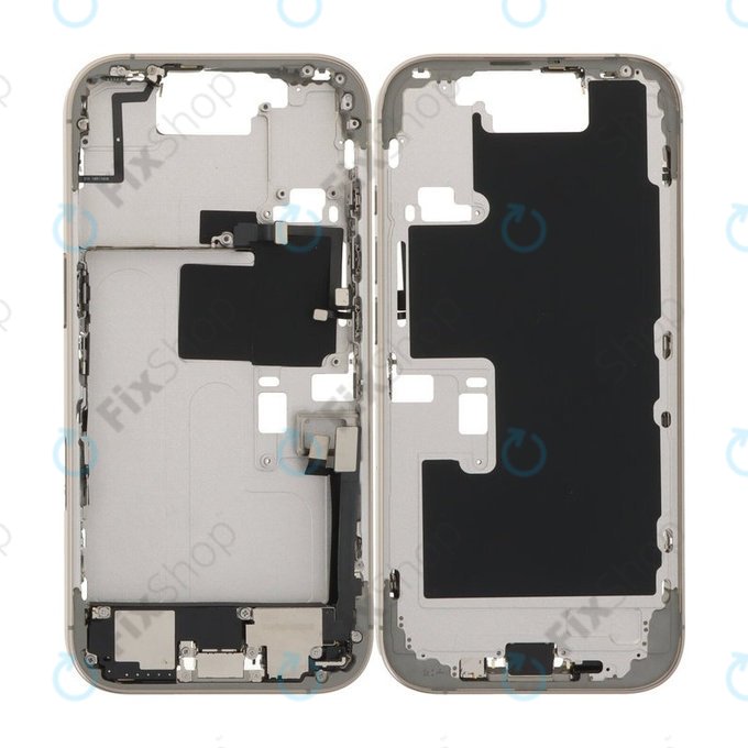 Apple iPhone 16 Pro - Srednji Okvir + Tipke za Uključivanje, Glasnoću i Kameru (Natural Titanium)