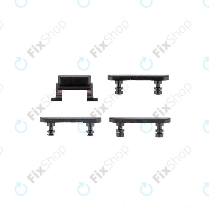 Apple iPhone 7 - Set bočnih gumba - Uključivanje + glasnoća + isključivanje zvuka (crno)