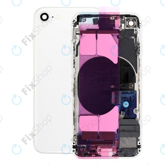 Apple iPhone SE (2. generacija 2020.) - Stražnje Maska s malim dijelovima (bijelo)
