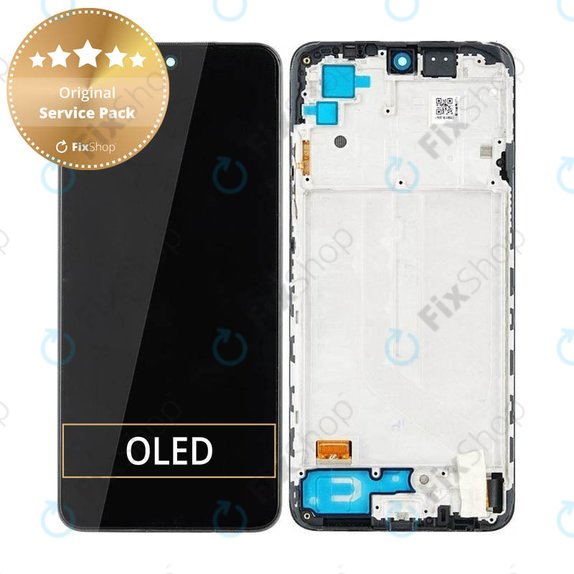 Xiaomi Redmi Note 10 - LCD zaslon + zaslon osjetljiv na dodir + okvir (Onyx Gray) - 5600020K7A00 Genuine Service Pack