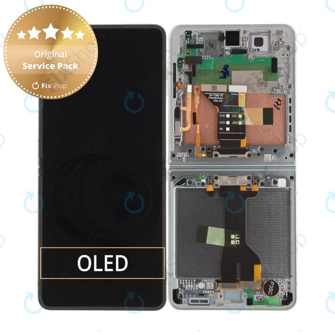 Samsung Galaxy Z Flip 7 F766B - LCD zaslon + zaslon osjetljiv na dodir + okvir (Mint) - GH82-37581E Genuine Service Pack