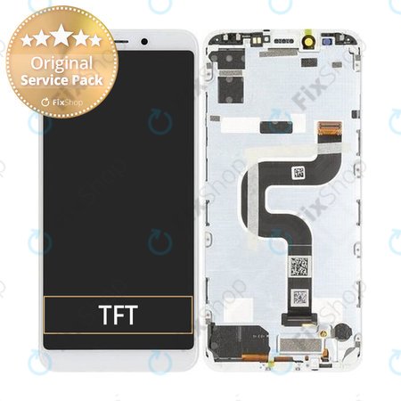 Xiaomi Mi A2 - LCD zaslon + zaslon osjetljiv na dodir + okvir (bijeli) - 5604100430B6 Originalni servisni paket