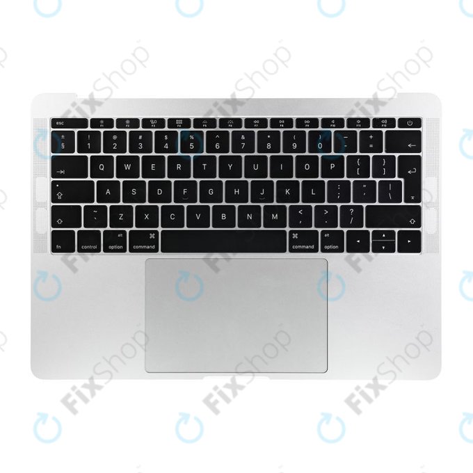 Apple MacBook Pro 13" A1708 (kasno 2016. - Sredina 2017.) - Gornji okvir tipkovnice + tipkovnica UK + mikrofon + trackpad + zvučnici (srebrni)