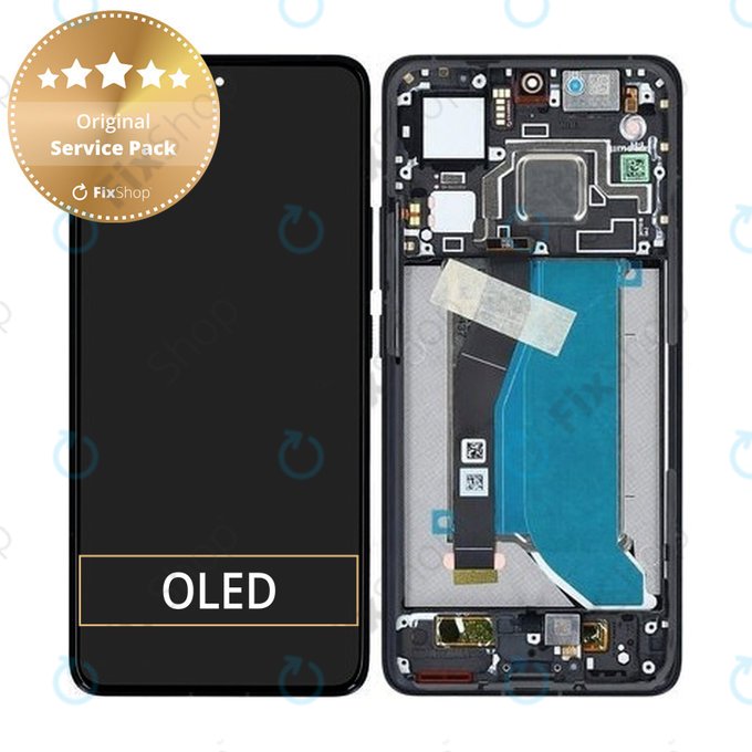 Xiaomi 14T Pro - LCD zaslon + zaslon osjetljiv na dodir + okvir (Titan Black) - 56001500N1200 Genuine Service Pack