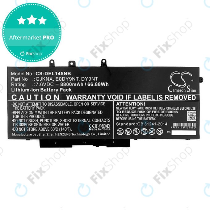 Baterija za Dell Latitude 14 5490, Latitude 14 5491, 8800mAh, Li-Ion, 7.6V, 00JWGP, HQ