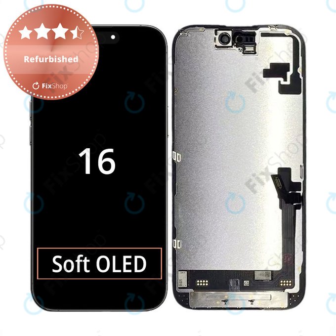 Apple iPhone 16 - LCD zaslon + zaslon osjetljiv na dodir + okvir Refurbished