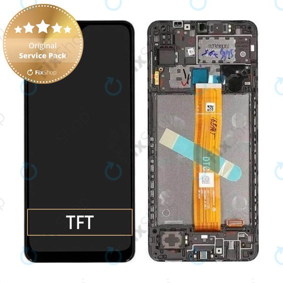 Samsung Galaxy A12 A127F, A032F - LCD zaslon + zaslon osjetljiv na dodir + okvir (Black) - GH82-26485A, GH82-26486A Originalni servisni paket