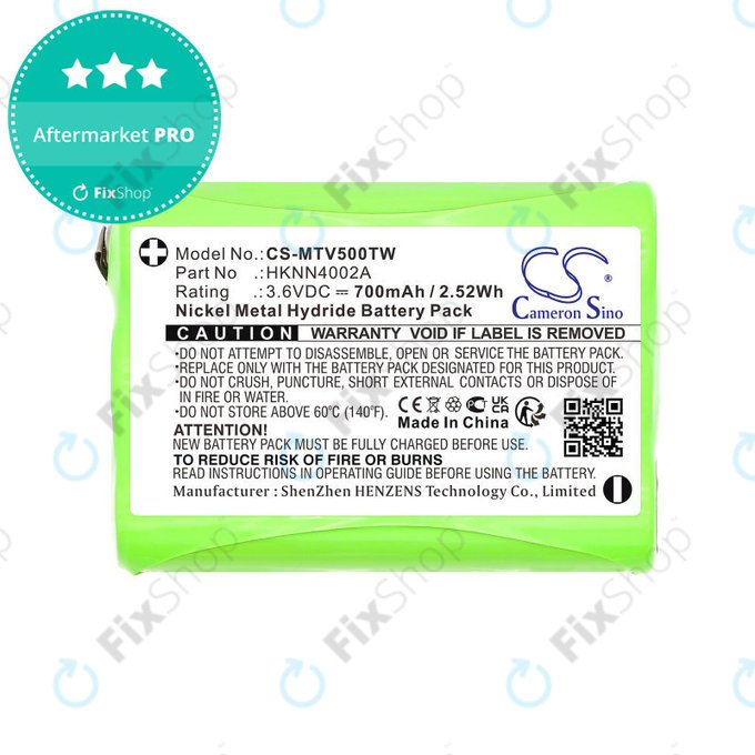 Baterija za Motorola Talkabout T280, T200, T82, T82 Extreme, 700mAh, Ni-MH, 3.6V, HKNN4002A, HQ